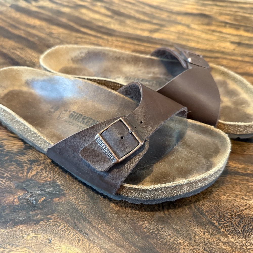 Birkenstock Madrid Women’s Dark Brown Slide Sandals